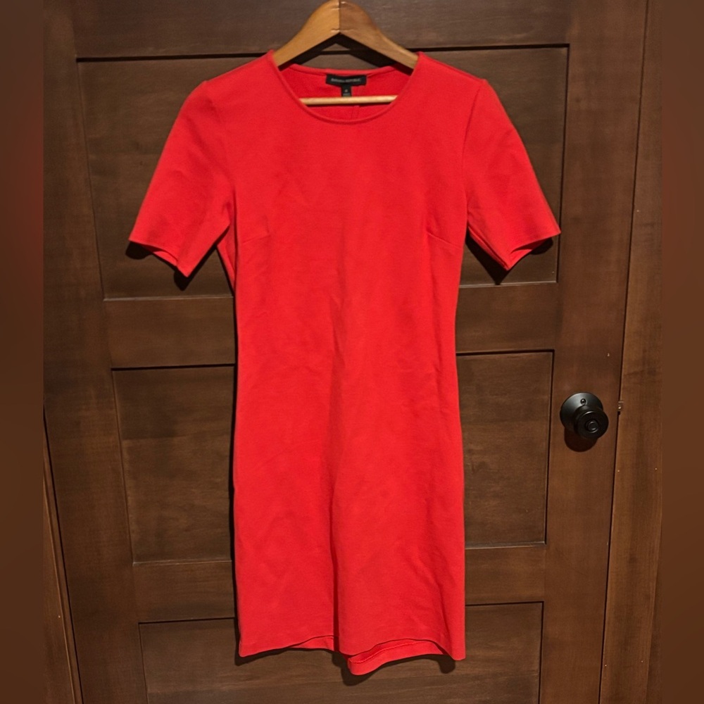 Red Twist Back Banana Republic Dress Size 6